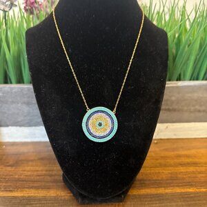 EVIL EYE SATEMEANT NECKLACE NY4